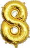 Folienballon Zahl "8" 35cm gold Metall 1 Stk. Produktbild-Vorschau 1