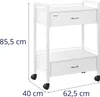 Friseur-Kosmetikwagen 2 Schubladen 2 Ablagen 62,5 x 40 x Produktbild-Vorschau 6