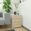Nachttisch AKORD CL3 Weiß mit 3 Schubladen Front Produktbild-Vorschau 6