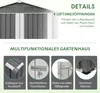 Metalen gereedschapsschuur 142 x 185 cm met metalen Productafbeelding-voorbeeld 3