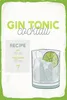 vianmo Holzschild 18x12 cm Gin Tonic Cocktail Recipe Produktbild-Vorschau 1