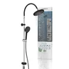 A shower set is displayed against a white background, with a box showing product details to the right. Produktbild-Vorschau