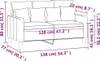 A line drawing diagram of a sofa with dimensions indicated. Produktbild-Vorschau