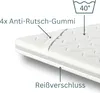 Close-up of a mattress corner with labels. Produktbild-Vorschau