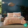 Seersucker Bettwäsche 135x200 Einfarbig Apricot Uni Produktbild-Vorschau 2