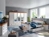 Schlafzimmer komplett Set SAVONA-69 in Kiefer massiv weiß Produktbild-Vorschau 1