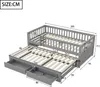 MODFU Lit Gigogne 90x200 cm - Lit Enfant Simple avec 2 Voir les images du produit 7