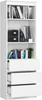 Schrank Büroregal Bücherregal Regal weiß 60cm breit 180cm Produktbild-Vorschau 2