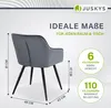 Juskys Esszimmerstühle 6er Set Tarje mit Rückenlehne & Produktbild-Vorschau 3