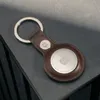 AirTag-Schlüsselanhänger Leder - Dunkelbraun Produktbild-Vorschau 4
