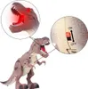 A toy dinosaur with close-up insets showing its glowing eyes and an on/off switch. Produktbild-Vorschau