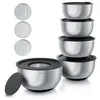 Arendo set di 5 insalatiere in acciaio inox con coperchio, Anteprima dell’immagine prodotto 1