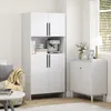 Armoire de cuisine HOMCOM, armoire haute avec étagère pour Voir les images du produit 8
