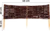 A woven willow garden border with wooden stakes. Produktbild-Vorschau