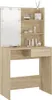 vidaXL Coiffeuse avec LED Chêne Sonoma 74,5x40x141 cm Bois Voir les images du produit 3