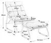 Fauteuil de jardin avec repose-pieds - Noir/rose - position Voir les images du produit 13