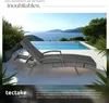 Chaise longue en rotin et aluminium Océane - gris Voir les images du produit 4