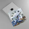 Wanduhr - Quadrat - Glasuhr - Leuchtturm Wasser Produktbild-Vorschau 2