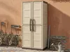 Garten-Schrank Beige - Outdoor-Schrank 39x70x165 cm Produktbild-Vorschau 6