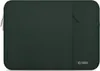 A dark green laptop sleeve is shown flat against a matching background. Náhľad obrázku produktu