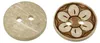 Holzknöpfe Motiv Kokos Blume Blüte, braun Produktbild-Vorschau