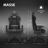 Diagram showing the dimensions of a gaming chair. Produktbild-Vorschau