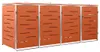 vidaXL Vuilnisbakbox voor 4 containers, 276,5 x 77,5 x 115 Productafbeelding-voorbeeld 1