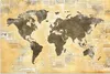 MuchoWow® Poster Weltkarte - Zeitung - Gold 60x40 cm - Produktbild-Vorschau 1