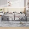 Łóżeczko dziecięce INONEFT, 90 x 200 cm, drewniane łóżeczko Podgląd zdjęcia produktu 2