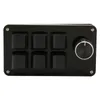 A black programmable keyboard with six buttons and a rotary knob. Náhľad obrázku produktu