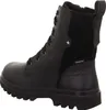 A black lace-up boot with a suede panel and a star detail. Produktbild-Vorschau