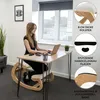 Ergonomischer Kniestuhl aus Eichenholz | Weiße 8cm dicke Produktbild-Vorschau 2