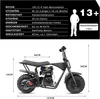 Oryxearth 105CC 4-Takt Dirt Bike Pocket Bike, Kinder Cross Produktbild-Vorschau 2