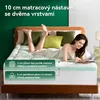 NicePlus, vrchní matrace 2 v 1, rozměry 180x200x10 cm, pěna Náhled obrázku produktu 6