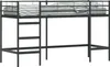 vidaXL Łóżko piętrowe dla dzieci, czarne, 99,5 x 190 cm, Podgląd zdjęcia produktu 1