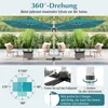 COSTWAY Sonnenschirm Ø300cm, Terrassenschirm mit Kreuzfuß, Produktbild-Vorschau 7