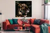 MuchoWow® Poster Tiger - Blätter - Tier 100x100 cm - Produktbild-Vorschau 2