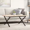 vidaXL Couchtisch-Gestell in X-Form 80x70x43 cm Stahl Produktbild-Vorschau 2