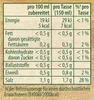 Nutritional information table. Anteprima dell’immagine prodotto