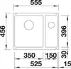 BLANCO SUBLINE 350/150-U, Keramik PuraPlus®, schwarz, Produktbild-Vorschau 6