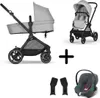 Cybex Kinderwagen 3 in 1 Cybex EOS Schwarz Lava Grau Produktbild-Vorschau 1