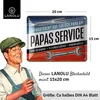 LANOLU Blechschild PAPAS SERVICE, Schild Werkstatt Papa, Produktbild-Vorschau 3