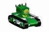 A 3D rendering of a green toy tank made of metal construction pieces. Náhled obrázku produktu
