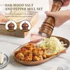 Salz- und Pfeffermühlen-Set aus Holz, nachfüllbar, Salz- Produktbild-Vorschau 2