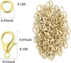 200 Stück Karabinerverschluss Gold, 12mm Produktbild-Vorschau 2
