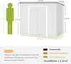 Outsunny Metall Gerätehaus 2,42 m², Geräteschuppen mit Produktbild-Vorschau 3