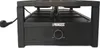 A black Princess raclette grill is shown from the front. Produktbild-Vorschau