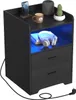 Table de nuit Jayseuw Table de chevet avec éclairage LED, Voir les images du produit 5