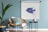 MuchoWow® Wandteppich Wandbehang Fisch - Lila - Pastell Produktbild-Vorschau 4