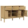 vidaXL Kredens FLORO wosk brązowy 114x43x74 cm lite drewno Podgląd zdjęcia produktu 9